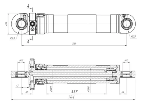 Гидроцилиндр ГЦ-70.50х335.11 (234)